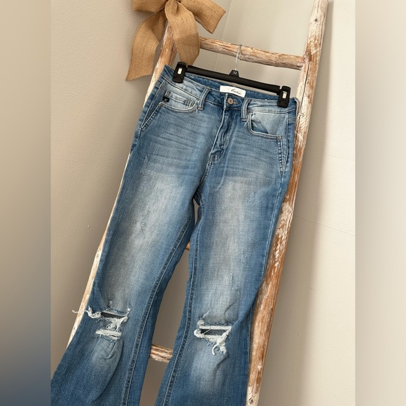 NWOT Kancan split flare mid rise jeans - size 5/26 - Picture 12 of 12